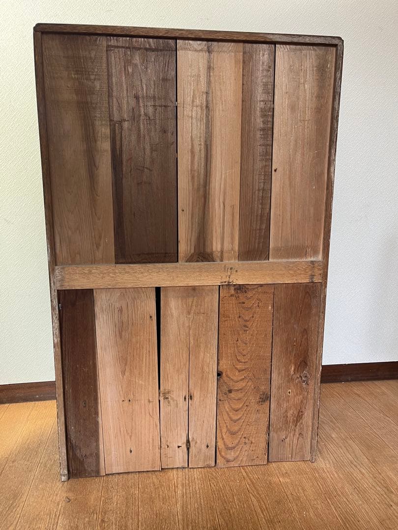 ダイヤガラス 本棚 水屋 小ぶり ブック棚 キャビネット 昭和レトロ 透かし彫り