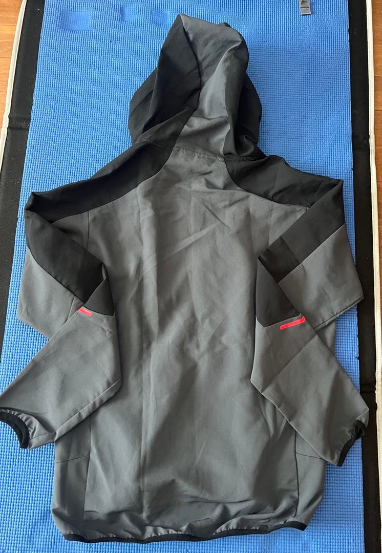 ASICS ジャージ上下セット ウィンドブレーカー グレー/ブラック/レッドL