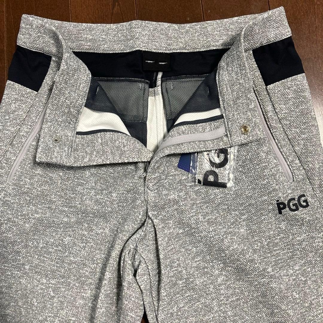 パーリーゲイツPGGダブルラッセル杢グレー＆ロゴパンツサイズ4