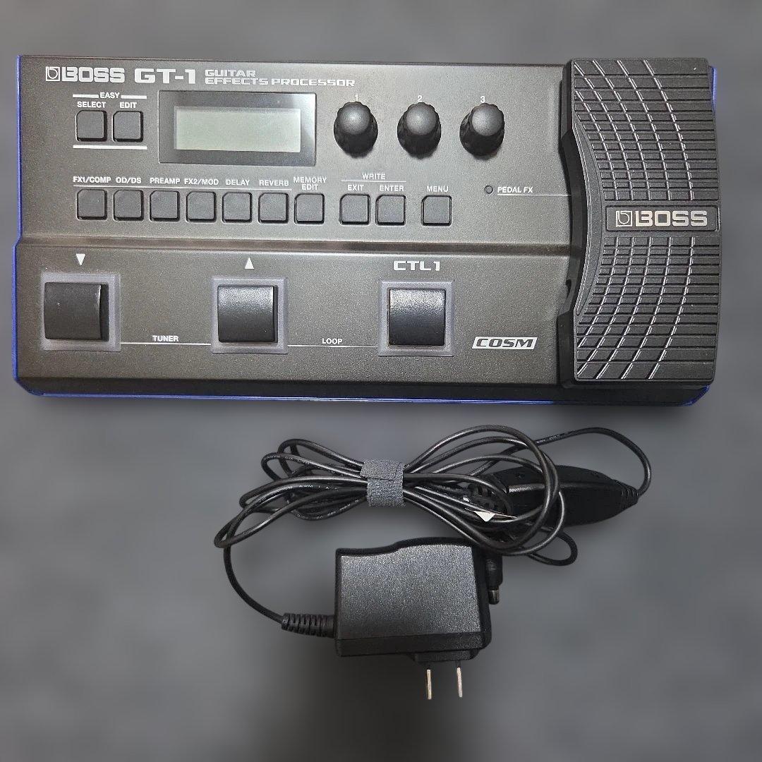 BOSS GT-1 マルチエフェクター 純正ACアダプタ、教科書付き