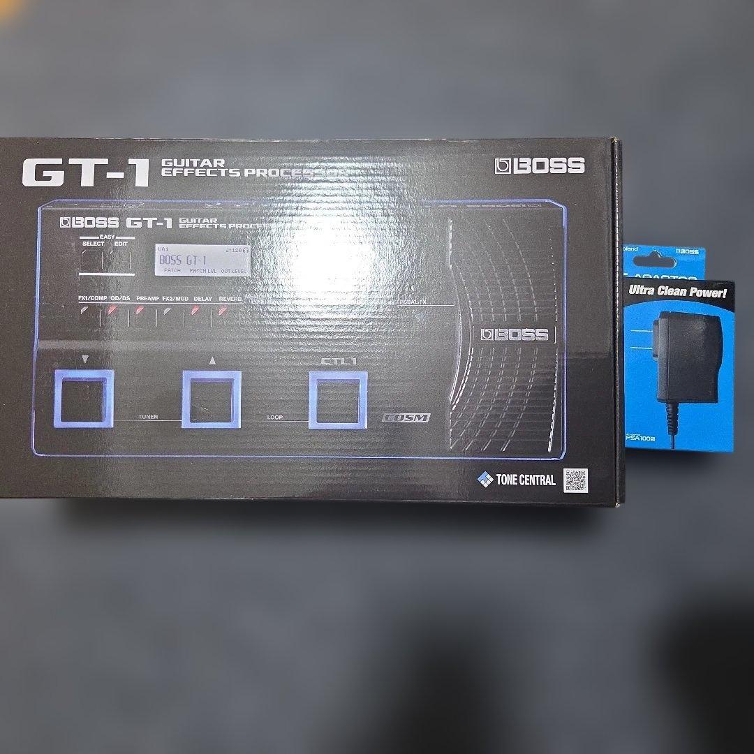 BOSS GT-1 マルチエフェクター 純正ACアダプタ、教科書付き
