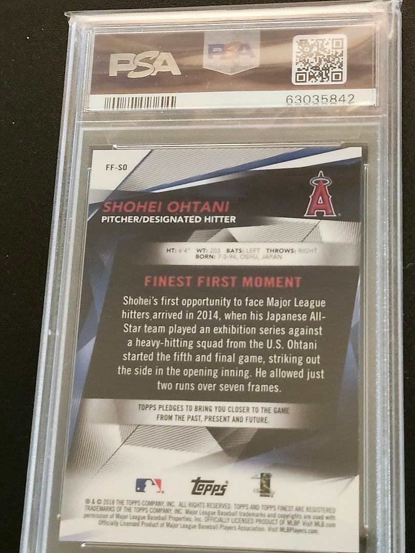 その他 2018 FINEST SHOHEI OHTANI RC GEM MT 10