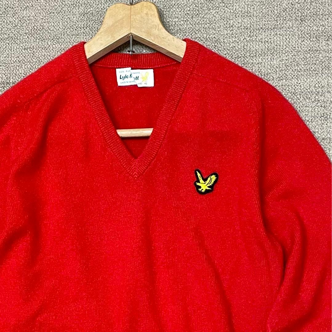 英国製 Lyle&Scott カシミヤ Vネック ニット セーター 42 L位