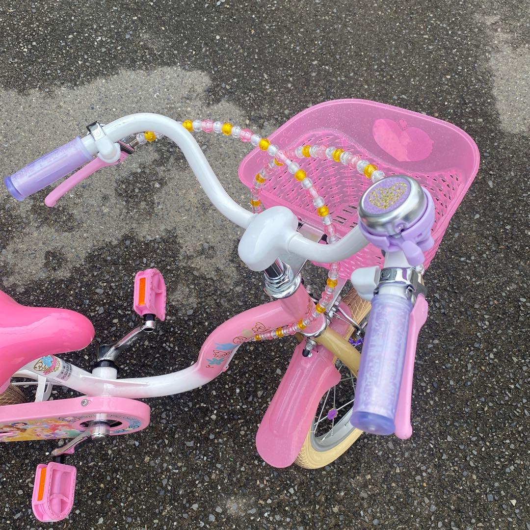 プリンセス　自転車16インチ補助輪付き