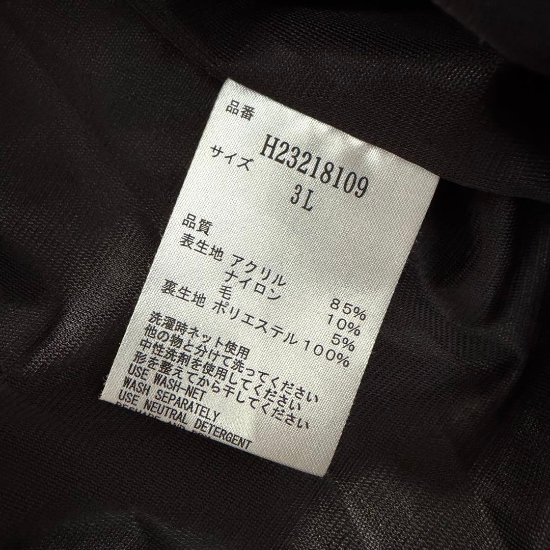 キャロウェイ　裏地付　ニット　ジャケット　ブルゾン　総柄　ゴルフウェア　3L