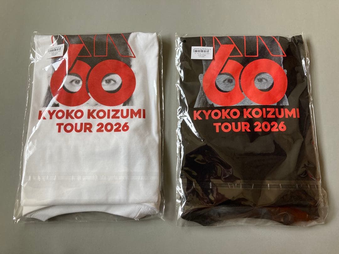 小泉今日子KK60ツアーTシャツXL白黒コイズミ記念館KKPP 新品 2枚セット