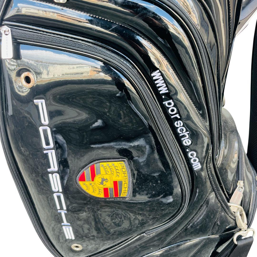 Porsche ブラック キャディバッグ　エナメル