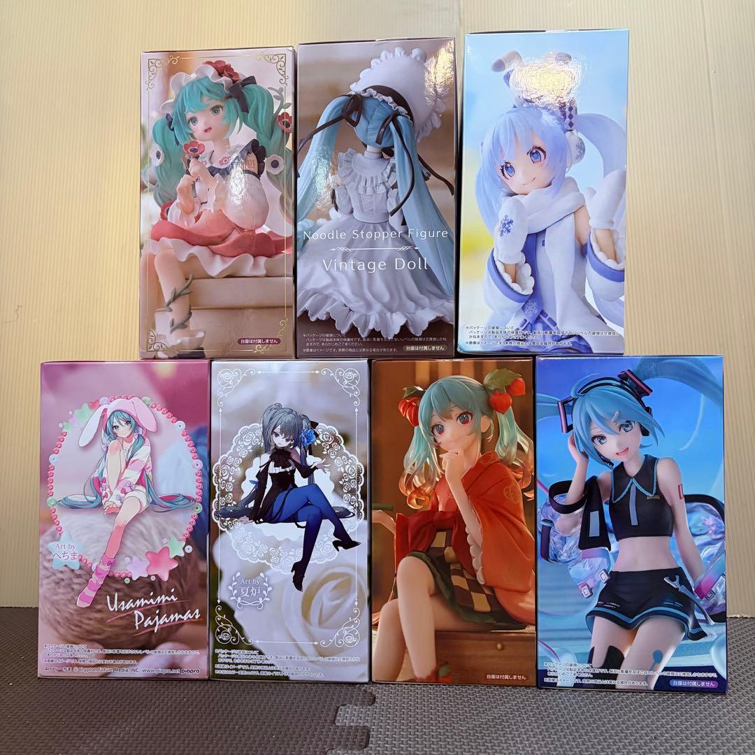 ぬーどるストッパーセット1 初音ミク　フィギュア7体セット　ヴィンテージドール