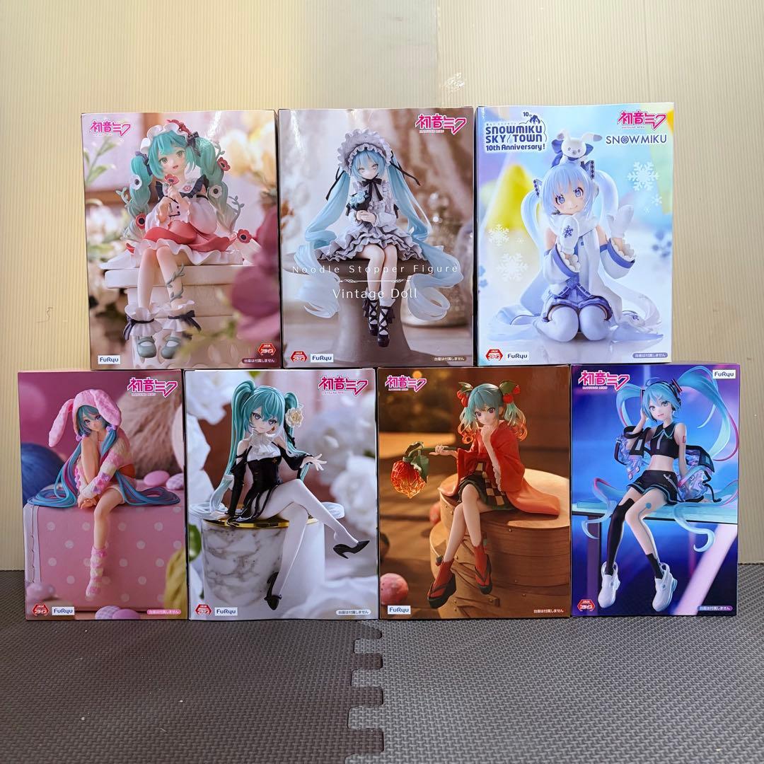 ぬーどるストッパーセット1 初音ミク　フィギュア7体セット　ヴィンテージドール