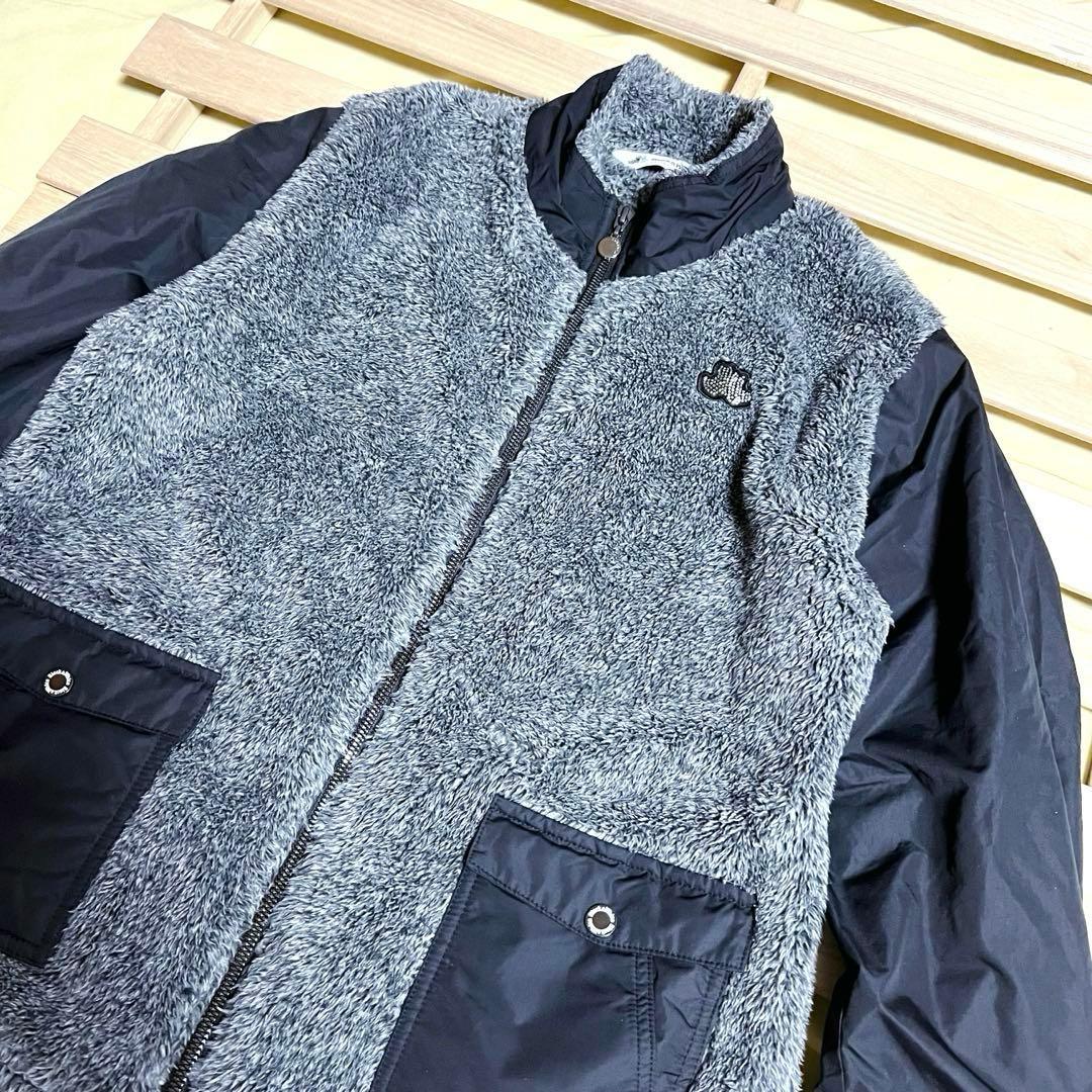 美品❤️ラインストーン❤️Black&White ボアフリースジャケット ブルゾン