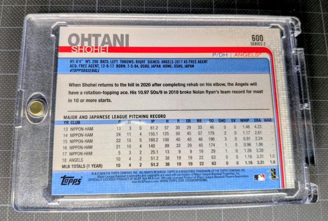 大谷翔平 2019 Topps Now #OS-17トレーディングカード