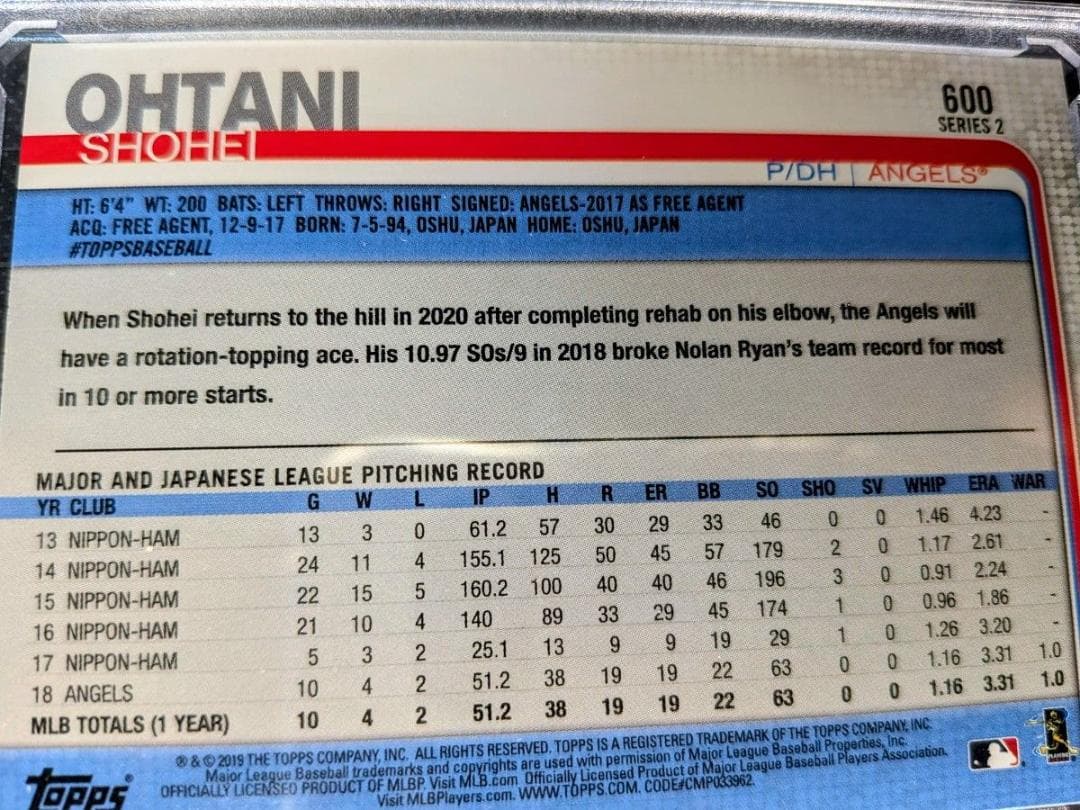 大谷翔平 2019 Topps Now #OS-17トレーディングカード