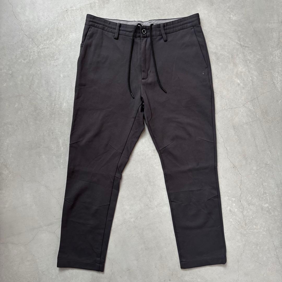 【美品】PING ピンアパレル ストレッチロングパンツ ロゴ M グレー ゴルフ