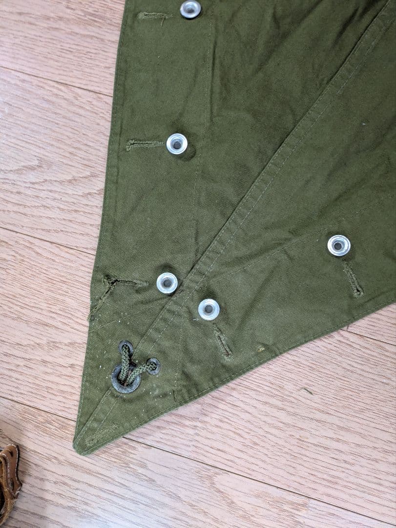 ノルウェー軍幕　2枚　used 銀ボタン　展開図あり