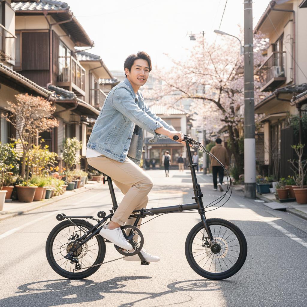 ACEXIS 折りたたみ自転車 三つ折り20インチ 適応身長140cm以上