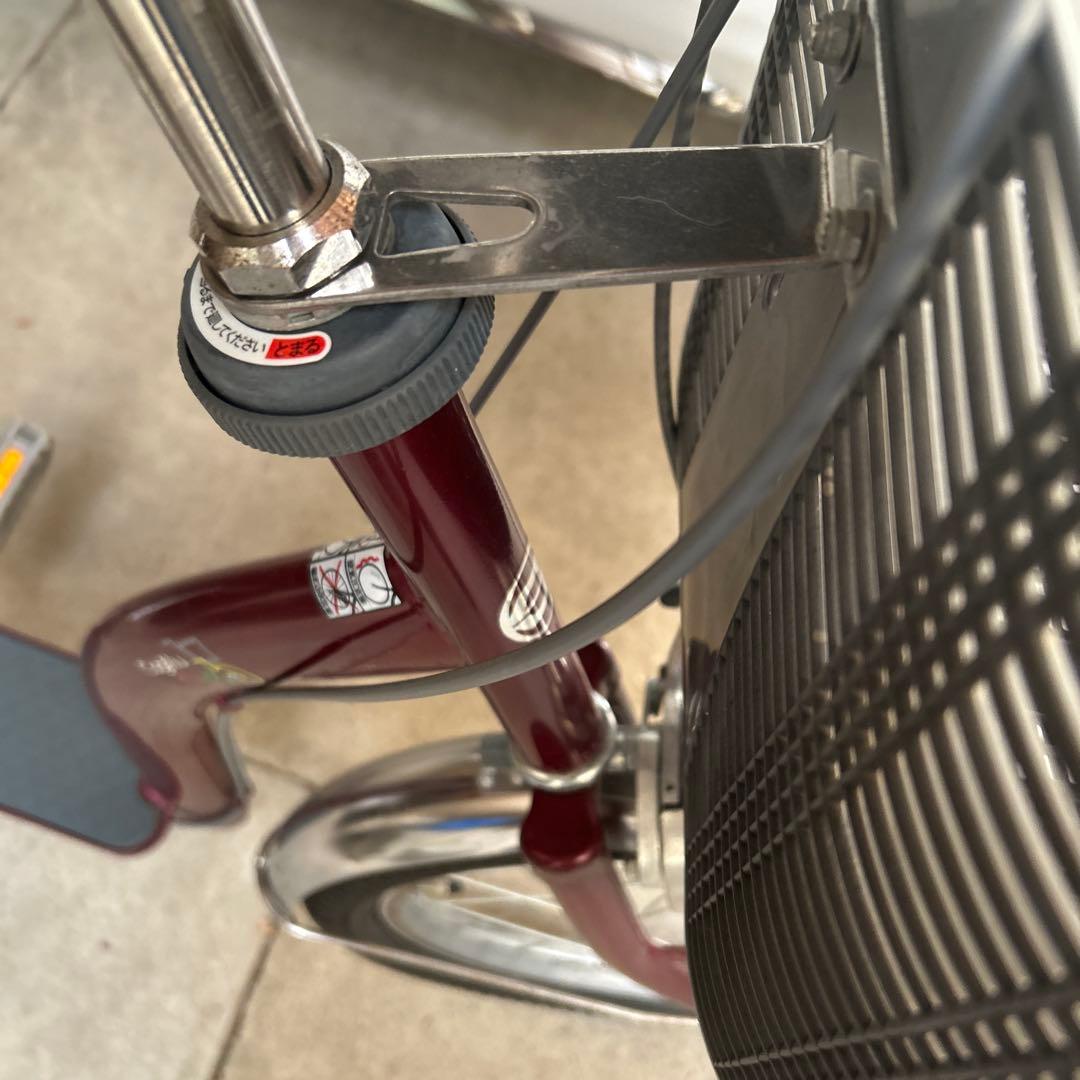 シニア向け自転車　こげーる　赤色 前面バスケット付き