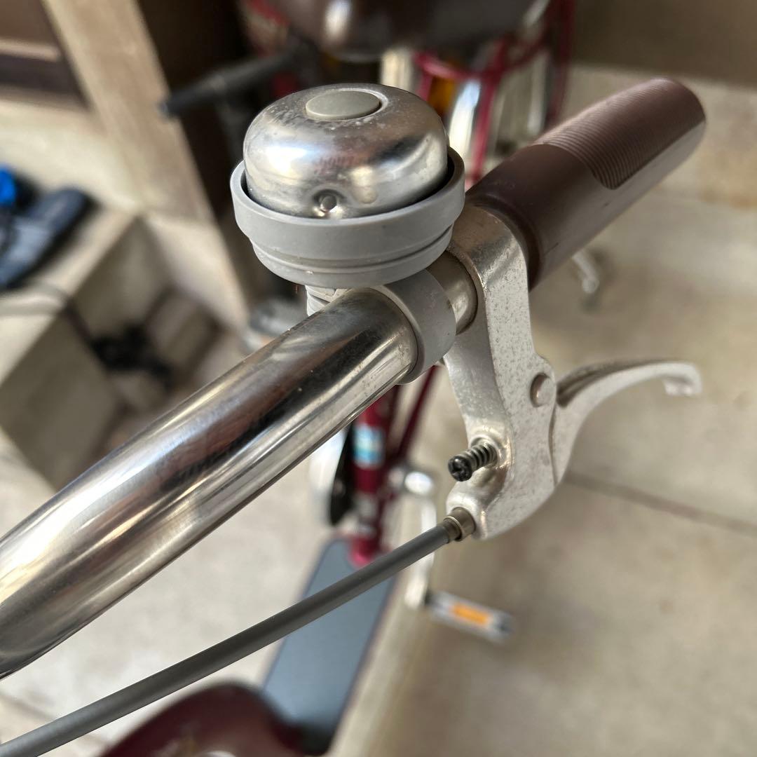 シニア向け自転車　こげーる　赤色 前面バスケット付き