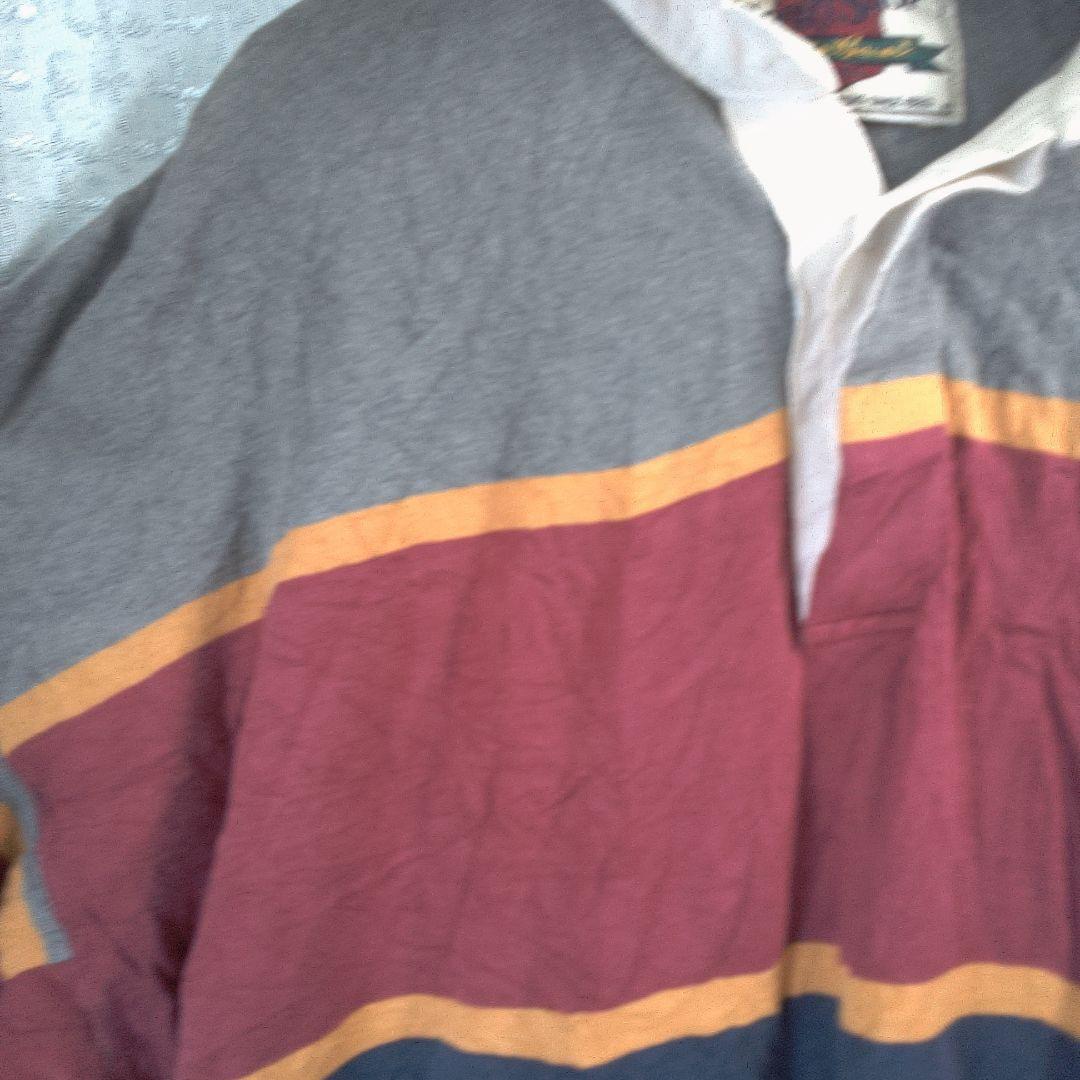 SPORTSHOP ラガーシャツ XL 古着 穴