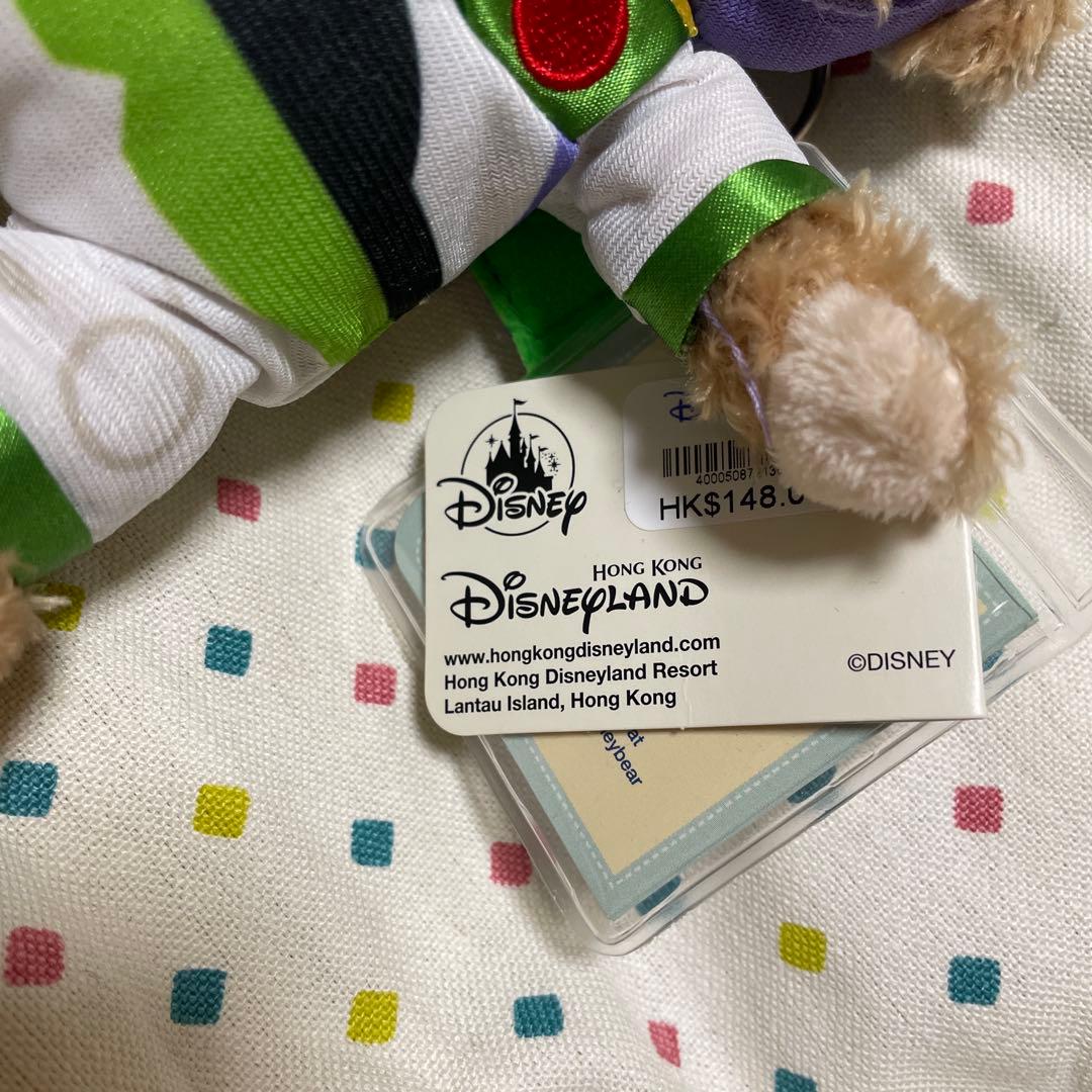 香港ディズニーランド ダッフィーぬいぐるみキーホルダー ウッディ&バズ
