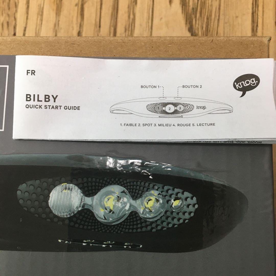 KNOG シリコン製ヘッドライト BILBY 400ルーメン 防水 USB充電