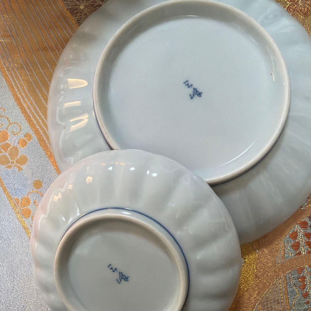 たち吉木の葉型小皿　三崎窯三種　白磁　青磁No.5-15