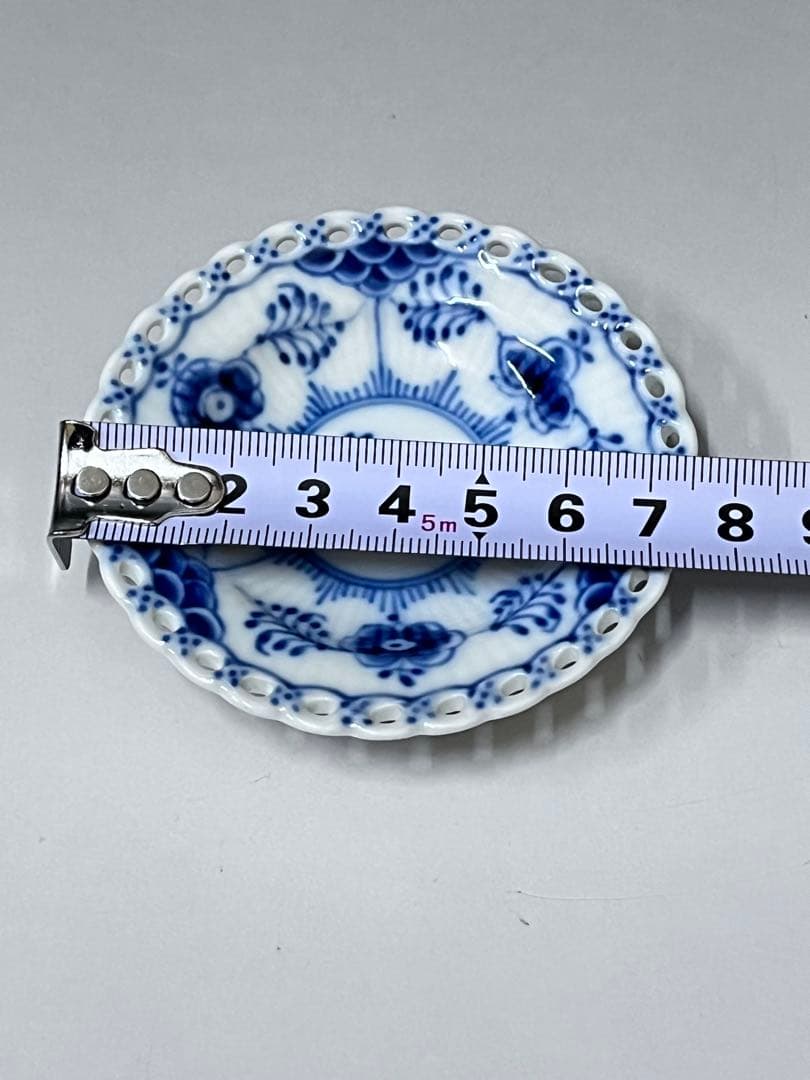 ロイヤルコペンハーゲン　ブルーフルーテッド　フルレース　バタープレート　小皿