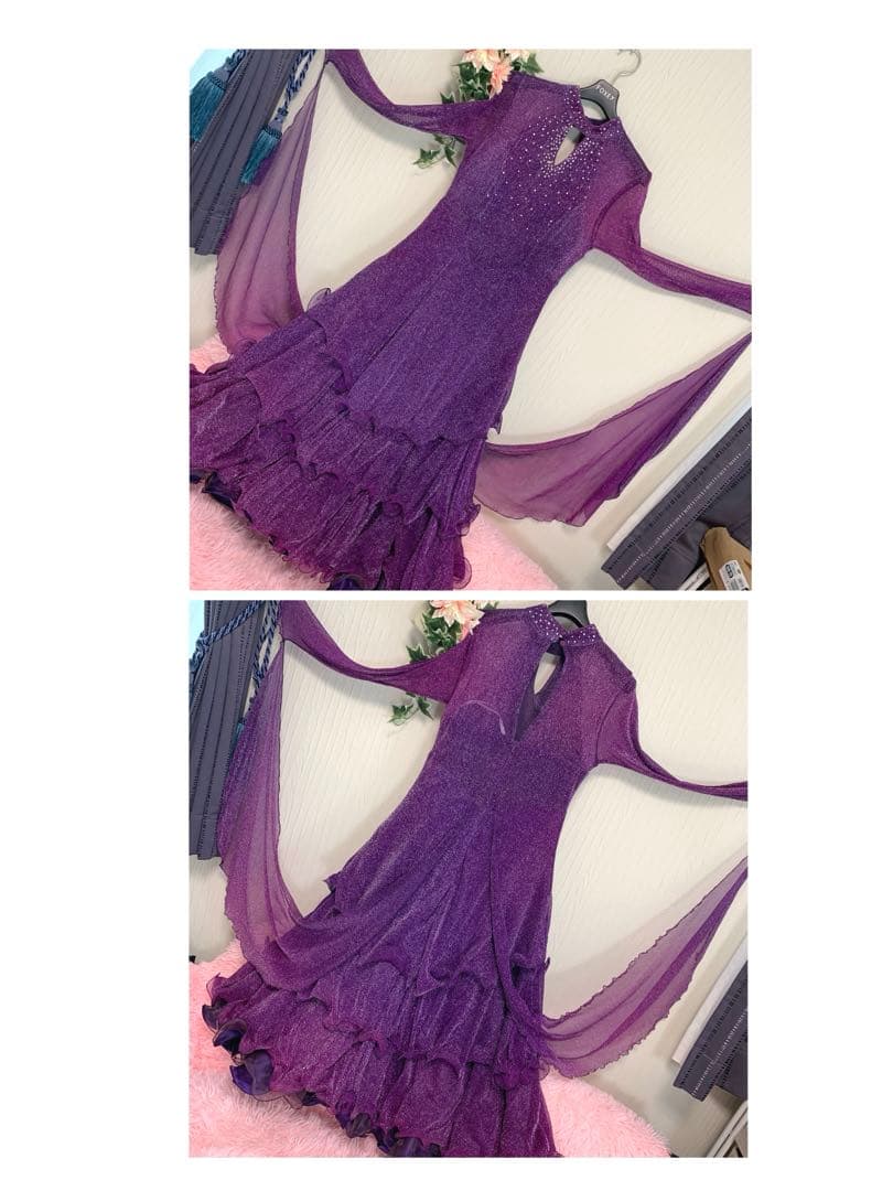 専用♡prima boutique【フロート/ビジュー/ラメ◆社交ダンスドレス】