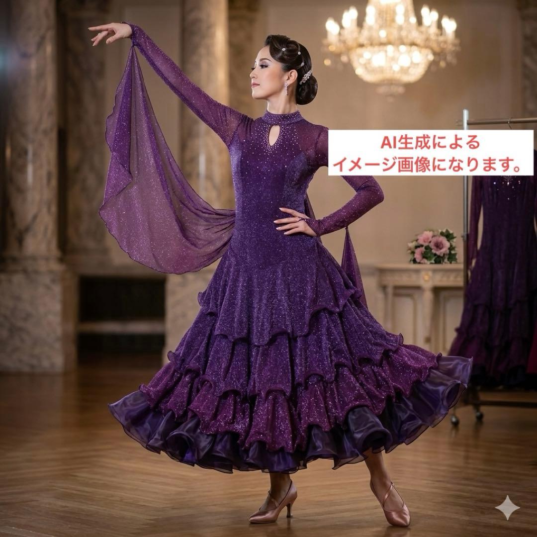 専用♡prima boutique【フロート/ビジュー/ラメ◆社交ダンスドレス】