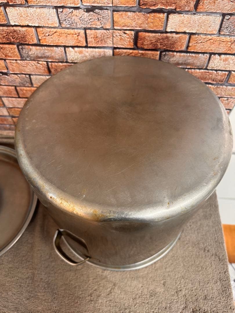 大屋製作所 クローバー 18-8ステンレス 寸胴鍋 32L 直径35cm