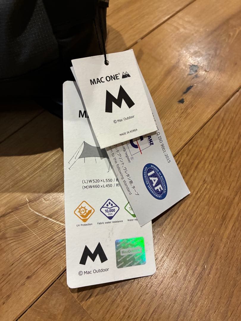 MacOne マックワン　ヘキサタープ チャコール　L