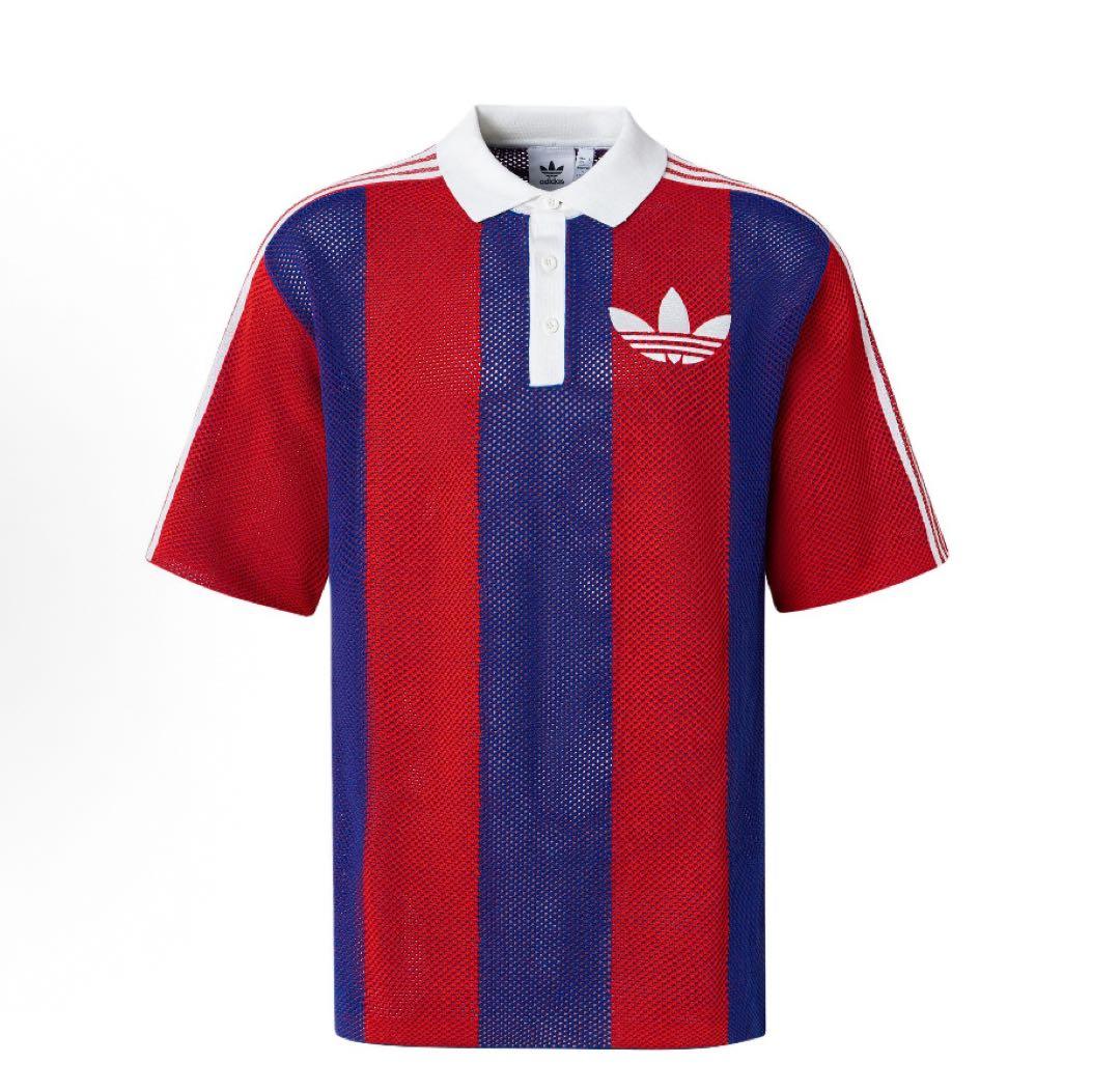 新品XL Adidas ショートスリーブ ポロシャツ レッド　JL5987