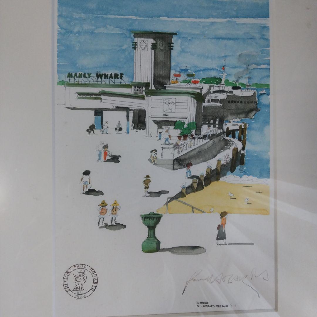 Paul Hogarth Manly Wharf リトグラフ