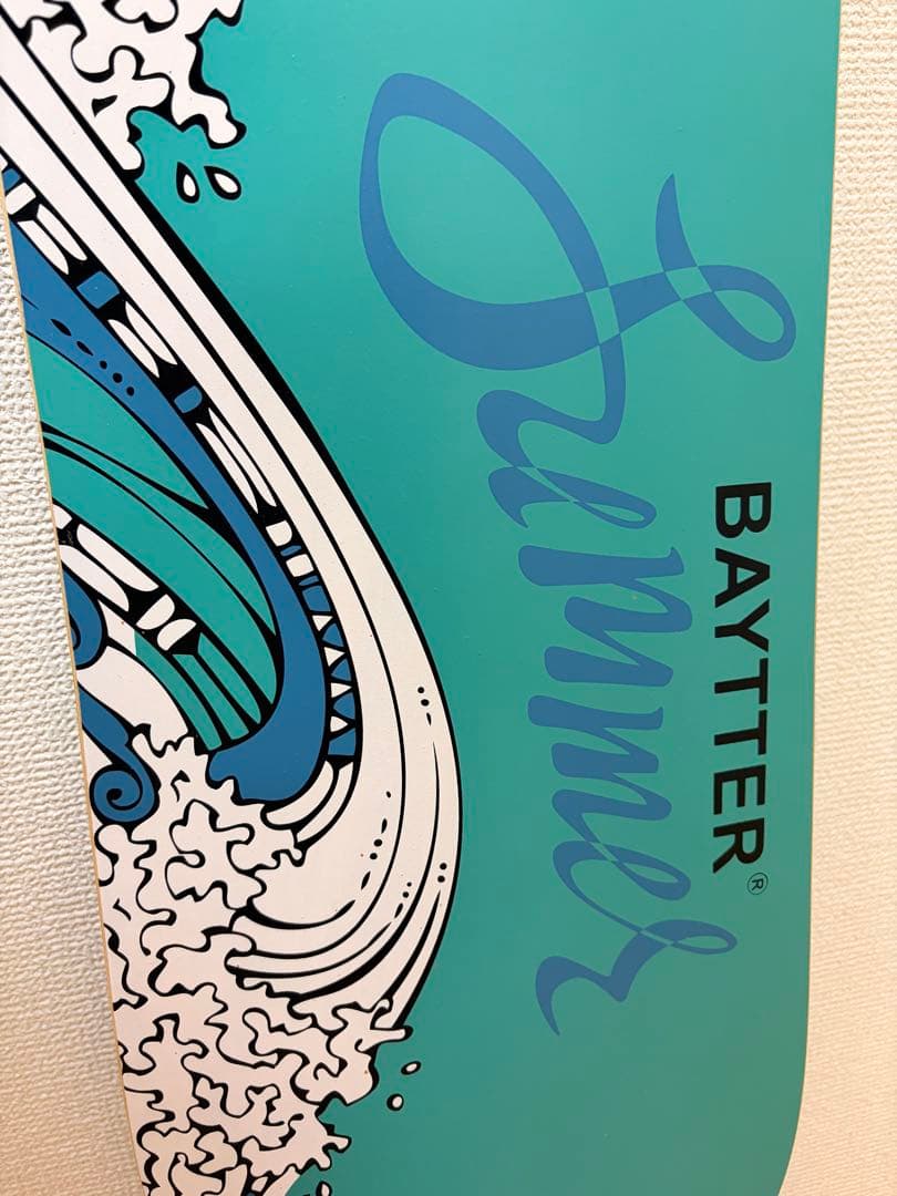 BAYTTER ロングスケートボード 波デザイン　ケース付き