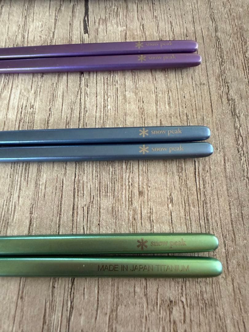 スノーピーク チタン先細箸　3膳セット　peak