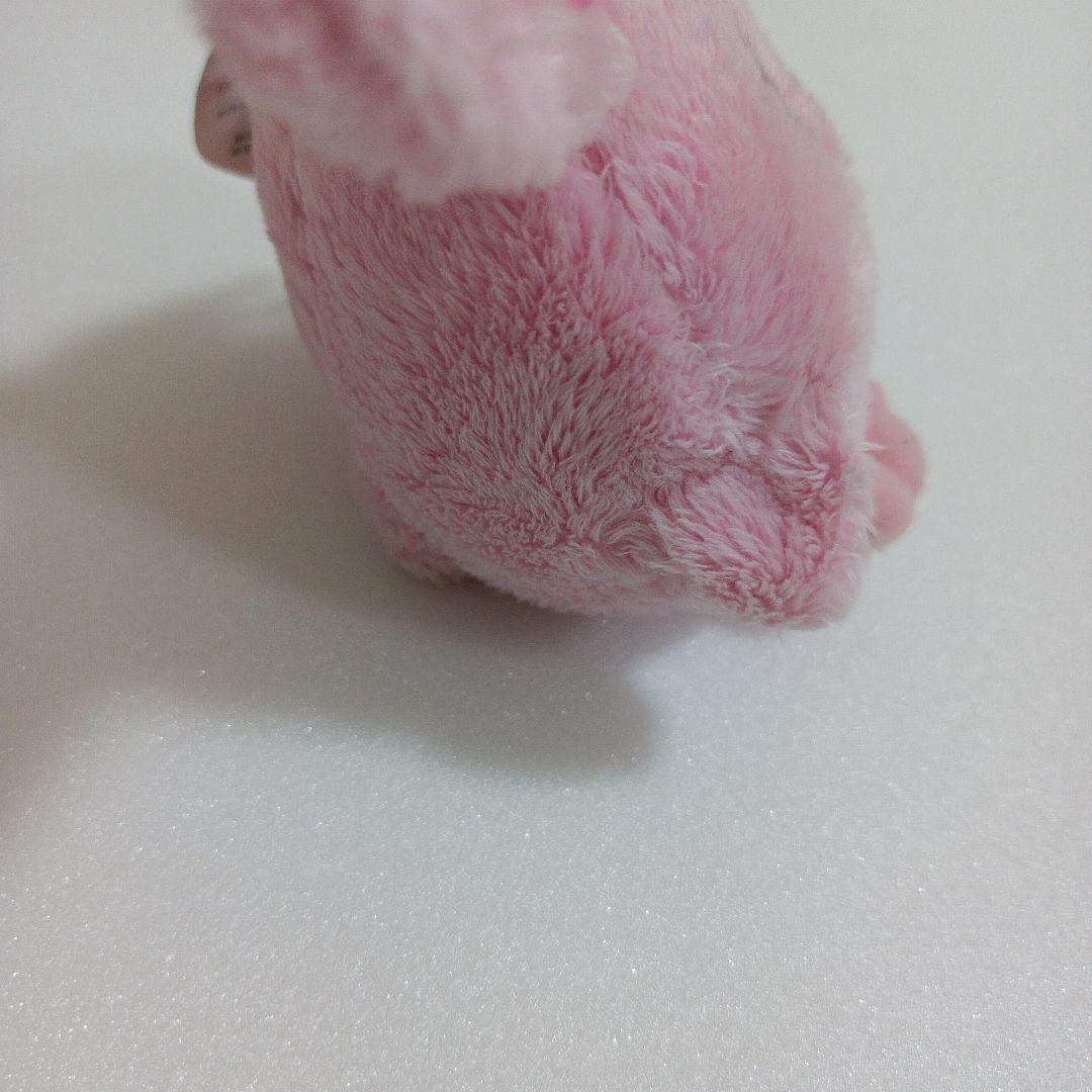 平成レトロ　うさたま　ぬいぐるみ　うさぎ ピンク　お花　キーホルダー　まつ毛