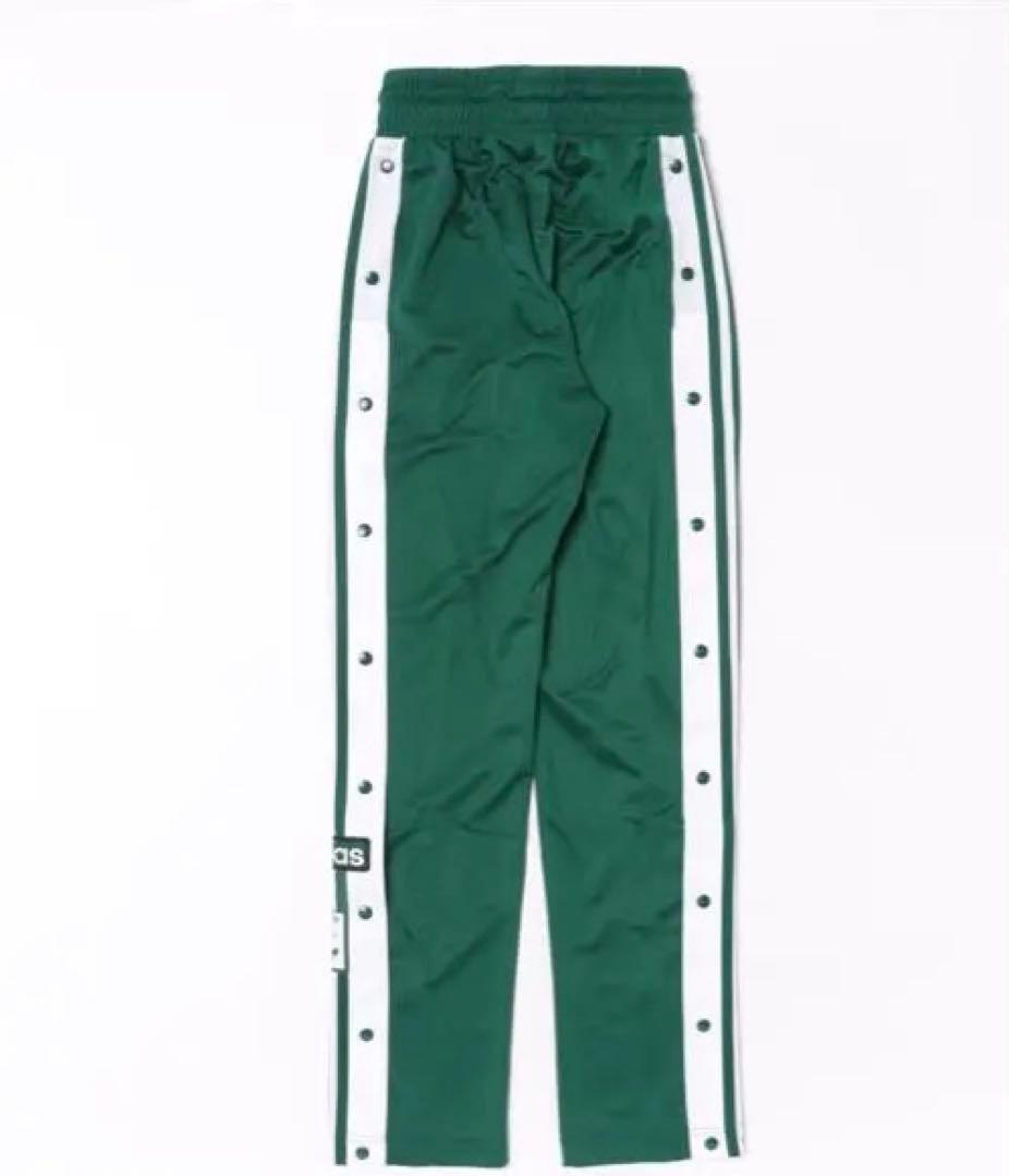 adidas グリーン ジャージパンツ スナップボタン ブレイクパンツ S