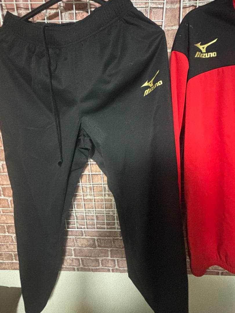 三*平様 Mizuno ジャージ上下セット レッド/ブラック サウナスーツ