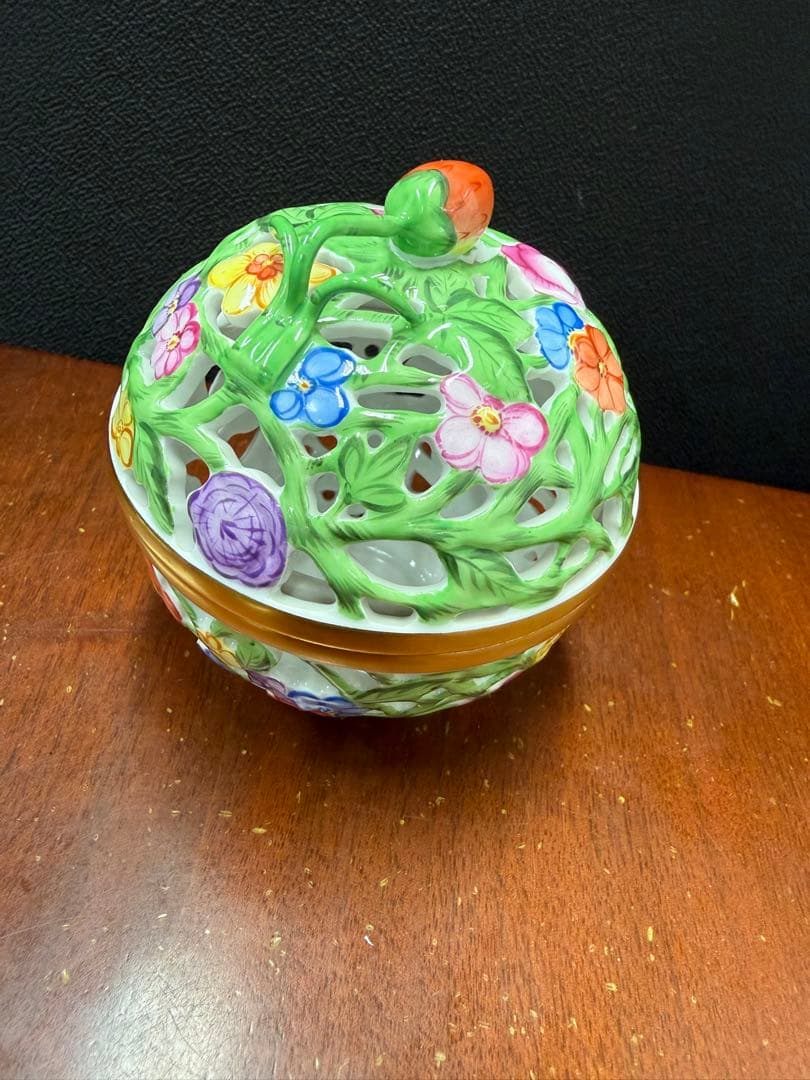 ヘレンド ボンボニエール ミニボウル キャンディポット 透かし 展示保管品