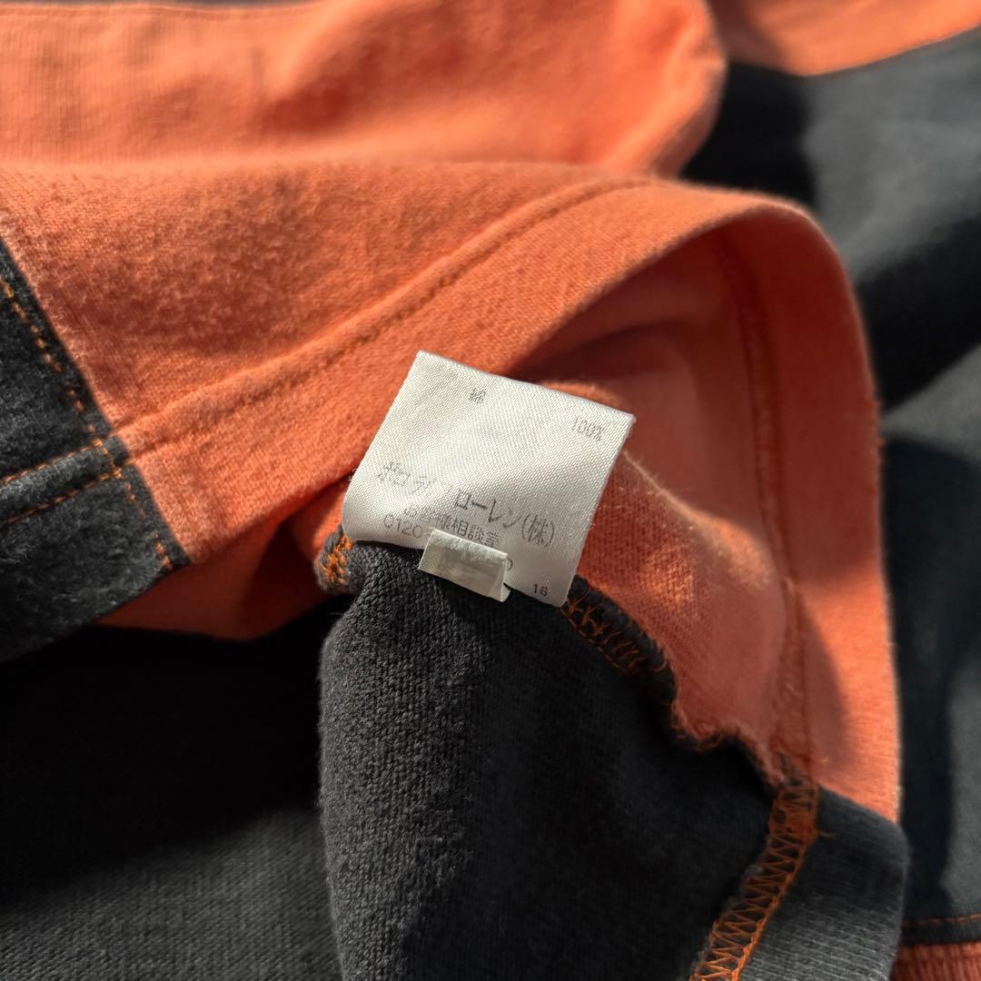 RUGBY RALPH LAUREN ボーダー S ラガーシャツ レースアップ