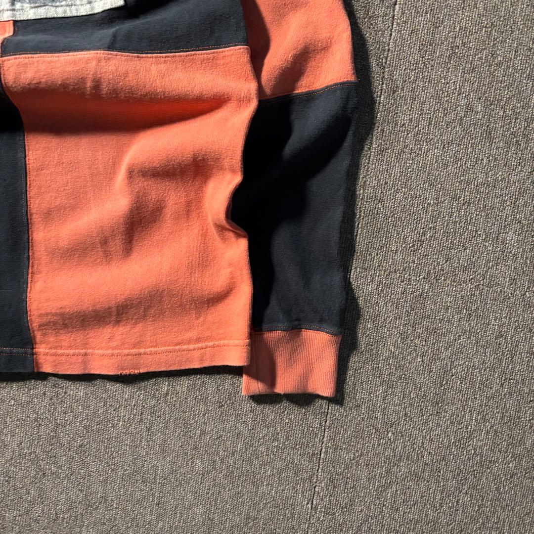 RUGBY RALPH LAUREN ボーダー S ラガーシャツ レースアップ