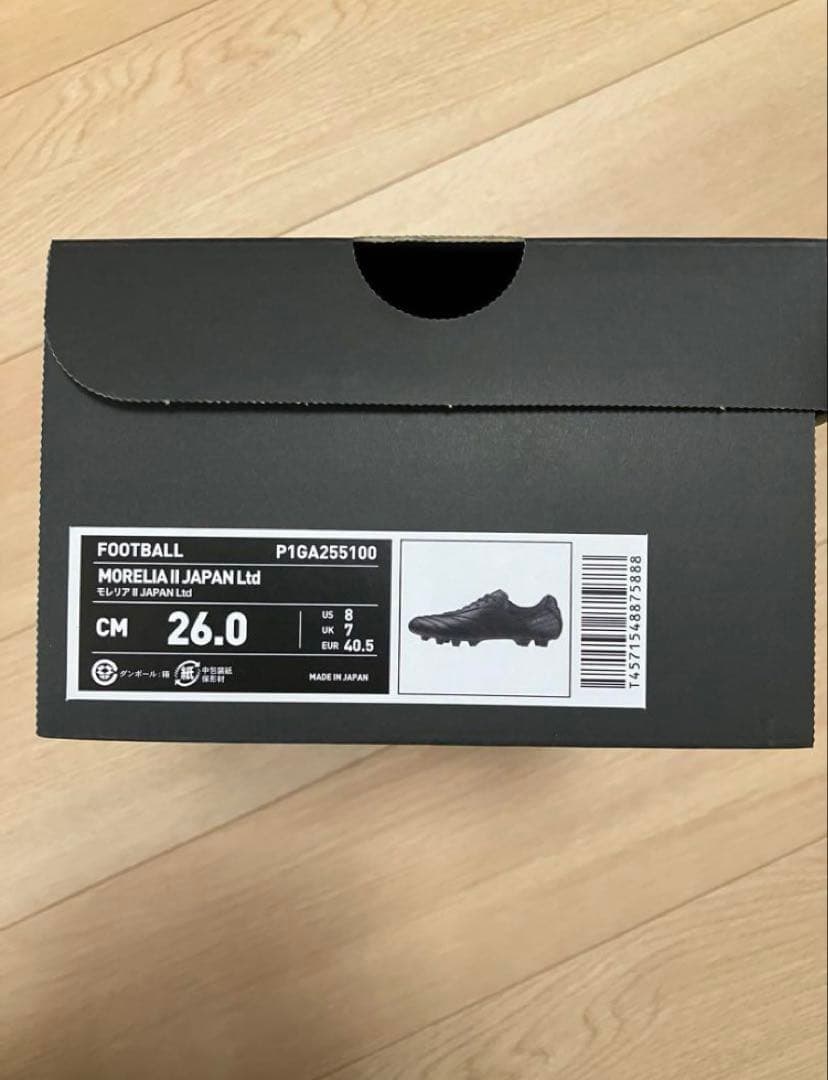 Mizuno Morelia II Japan Ltd 26.0 cm ブラック