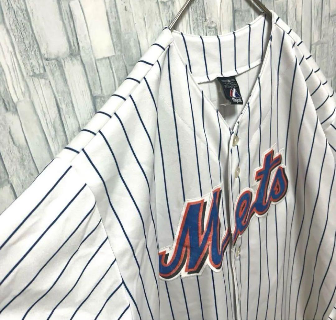 マジェスティック デビッドライト メッツ ユニフォーム ベースボールシャツ XL