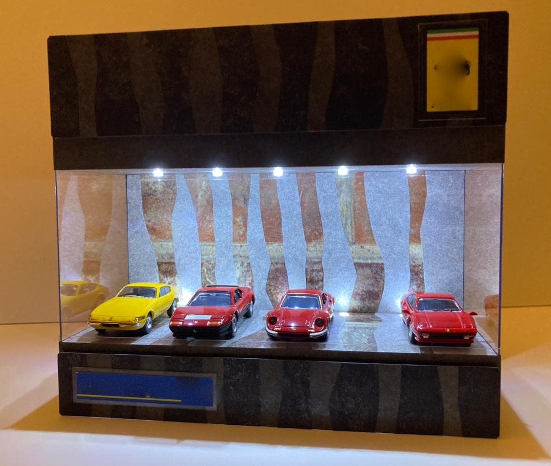 1/64仕様・退廃的・ディスプレーBOX /白色LED照明10灯・ネオガレージ