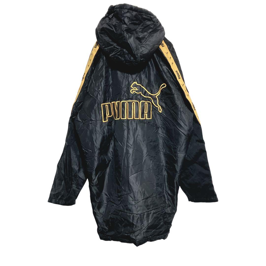 【新品タグ付】90s PUMA プーマ　刺繍　ベンチコート　裏ボア　韓国製　L