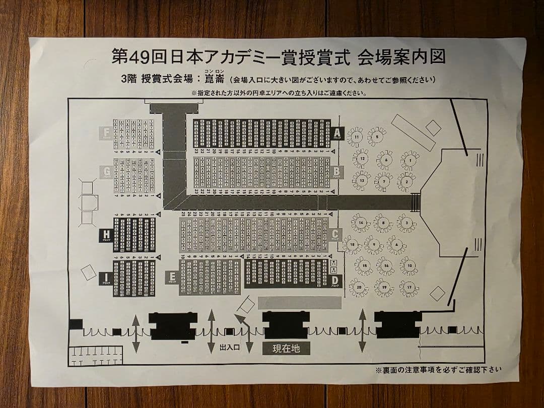 49回日本アカデミー賞来場者記念グッズ一式トートバッグ、パンフレット、水、案内等