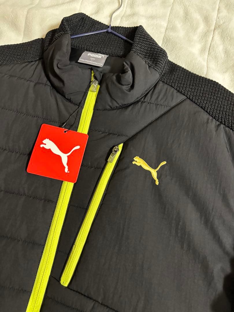 PUMA メンズジャケット ブラック/イエロー【新品】