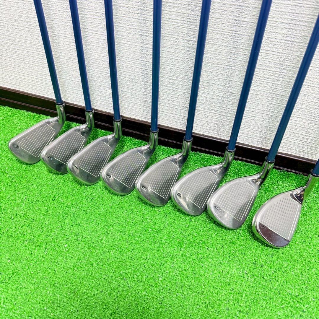 テ17★キャロウェイ X-20 豪華8本レディースアイアンセットL ライトブルー