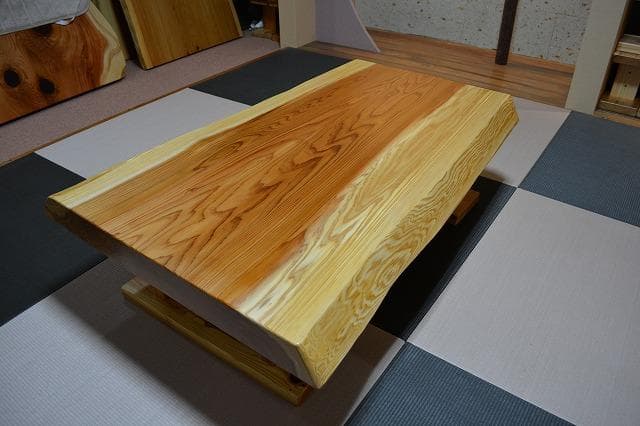 №54　秋田杉一枚板☆座卓☆厚板　3帖～6帖⭐︎セール品