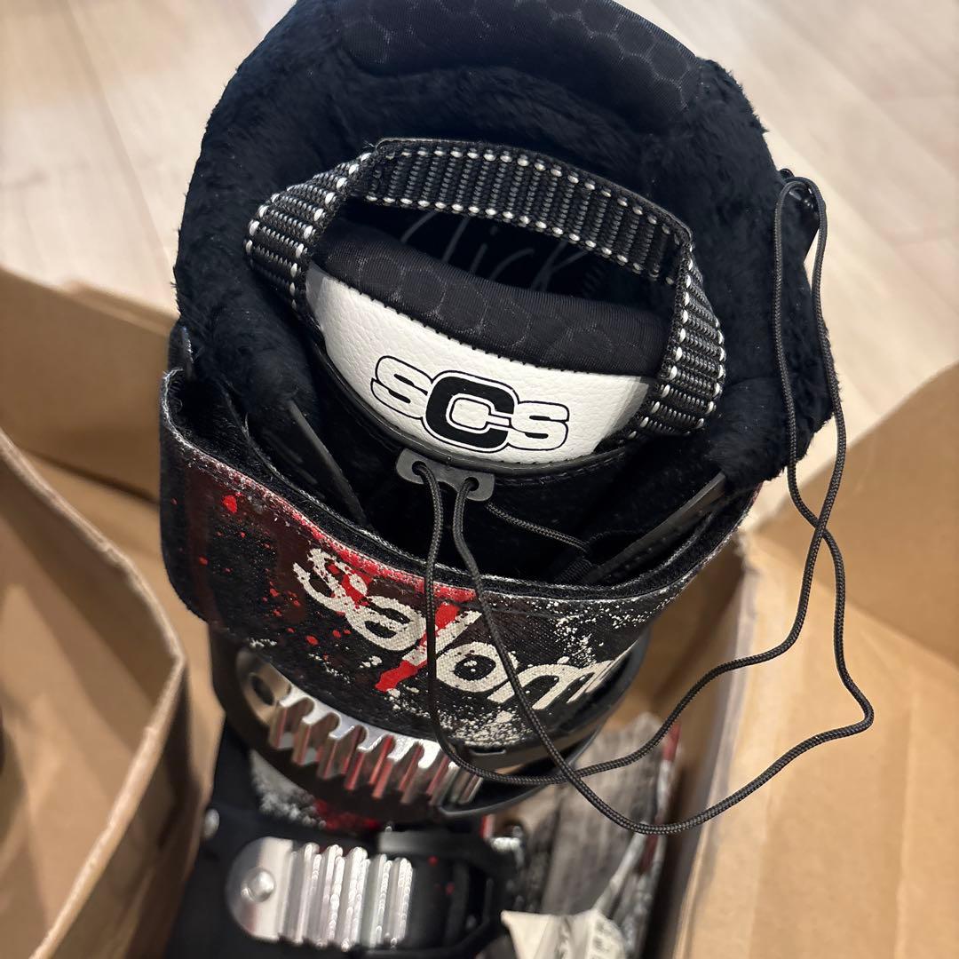 【新品未使用】Salomon SCS スキー ブーツ ブラック/レッド