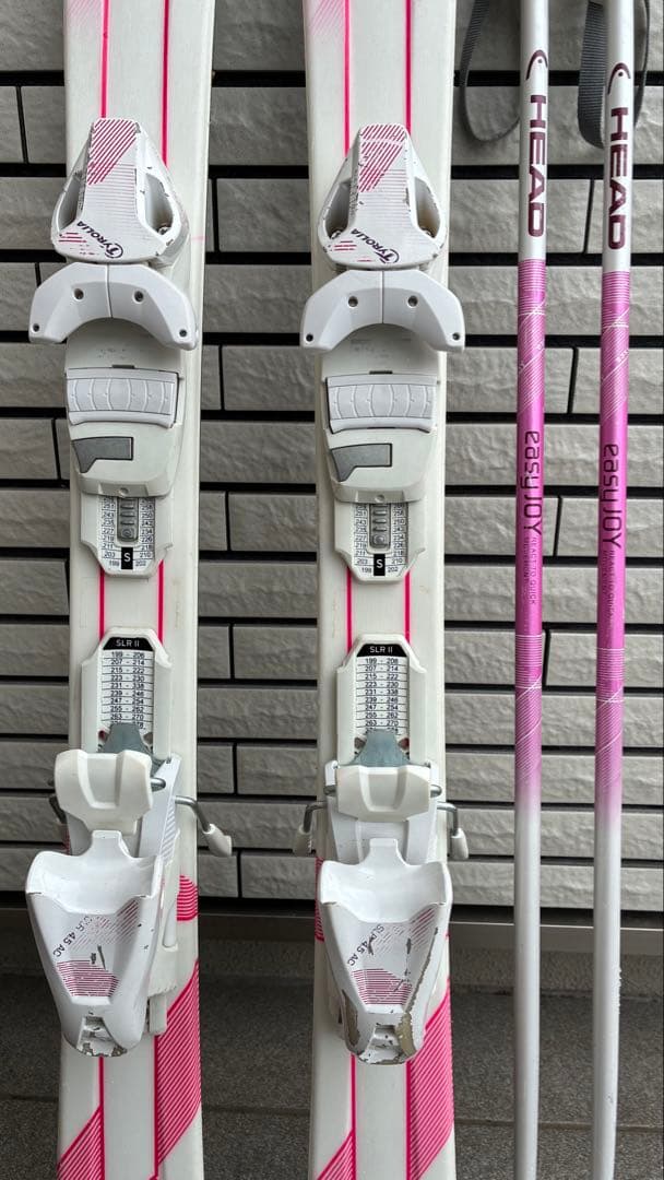 【良品】HEAD キッズスキー 3点セット 117cm ストック付メンテ済